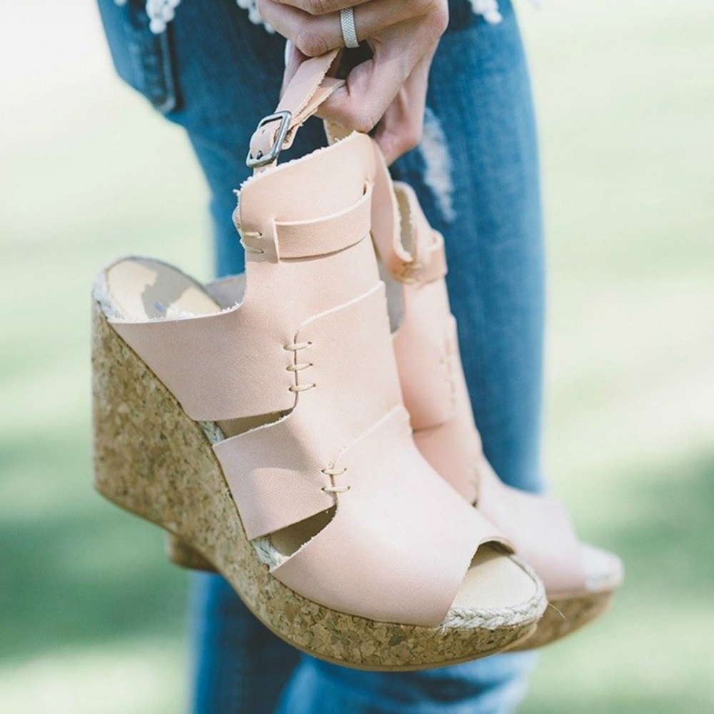Free People Vachetta Rose Wedge
